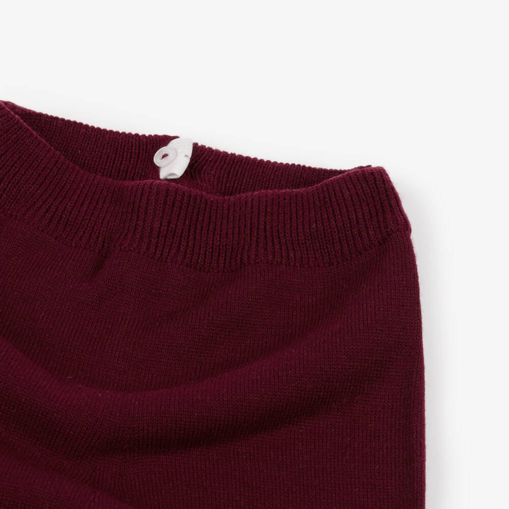 Artesanía Granlei-Boys Burgundy Knitted Trouser Set | Childrensalon Outlet