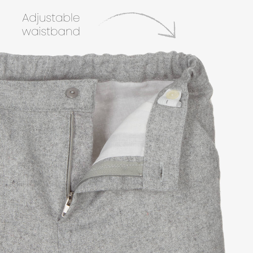 Artesanía Granlei-طقم شورت أكريليك محبوك لون أحمر برغندي ورمادي | Childrensalon Outlet