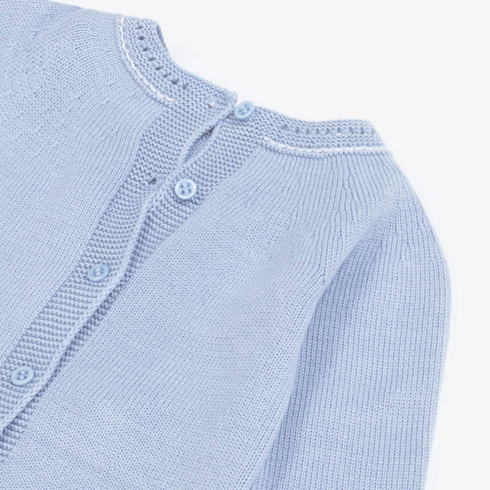 Artesanía Granlei-Boys Charming Blue Bunny Knit Set | Childrensalon Outlet