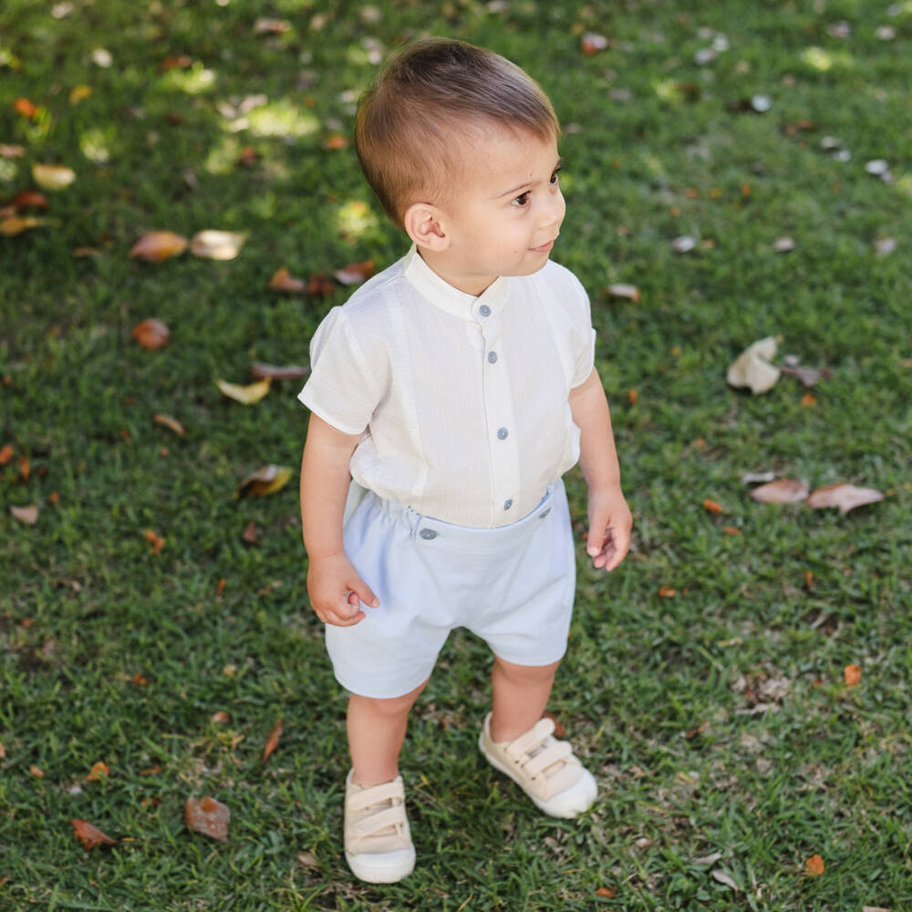Artesanía Granlei-Boys Classic Blue & Ivory Ensemble | Childrensalon Outlet