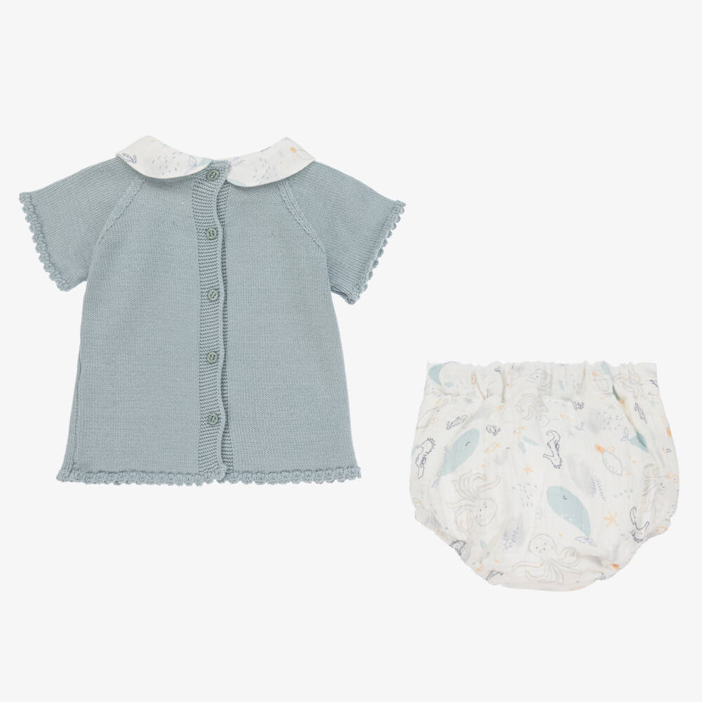 Artesanía Granlei-Boys Classic Blue Shorts Ensemble | Childrensalon Outlet