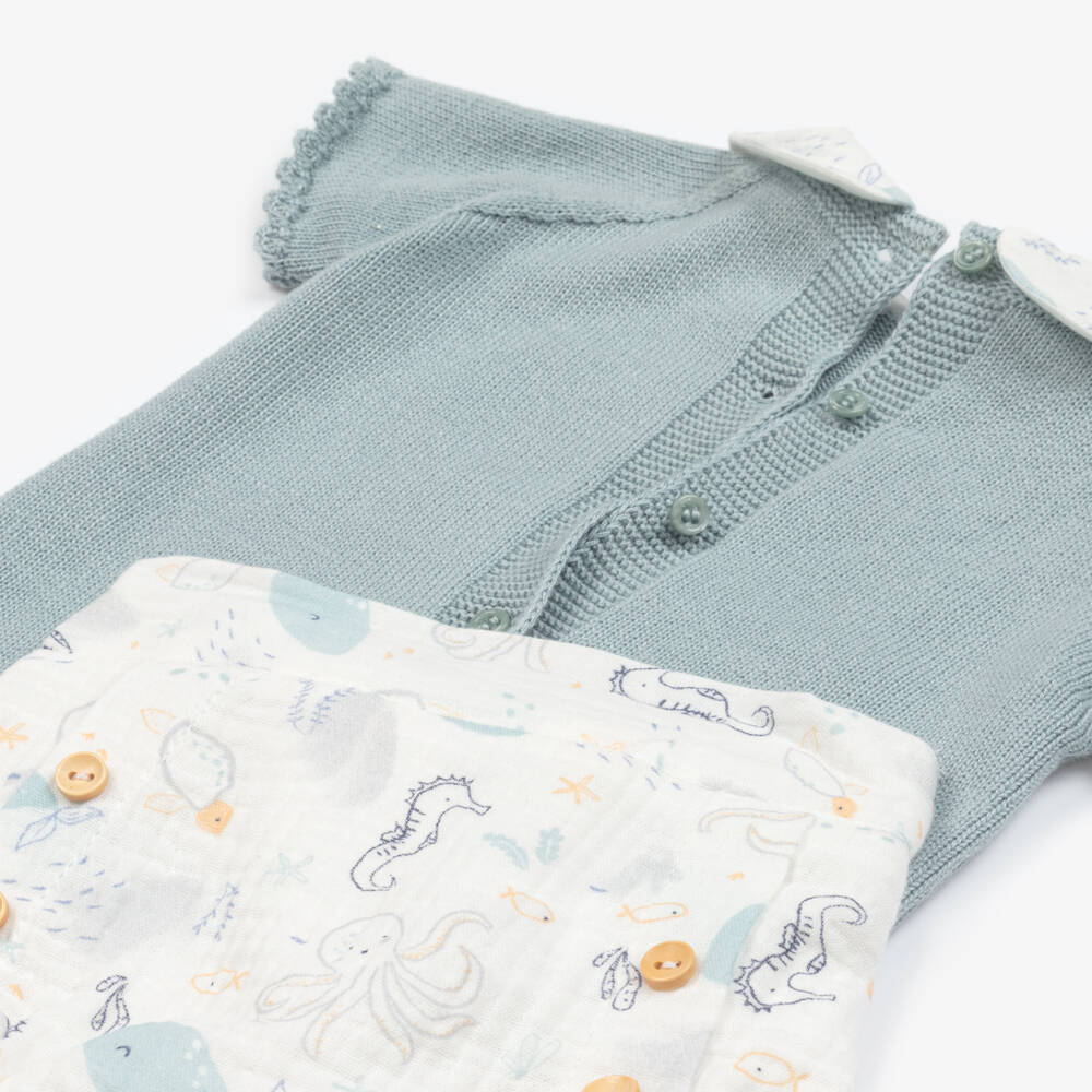 Artesanía Granlei-Boys Classic Blue Shorts Ensemble | Childrensalon Outlet