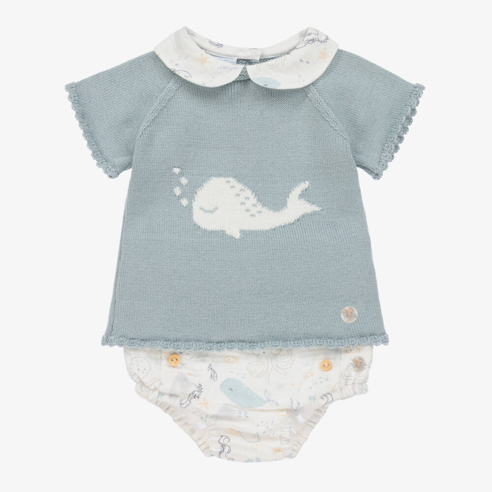 Artesanía Granlei-Boys Classic Blue Shorts Ensemble | Childrensalon Outlet