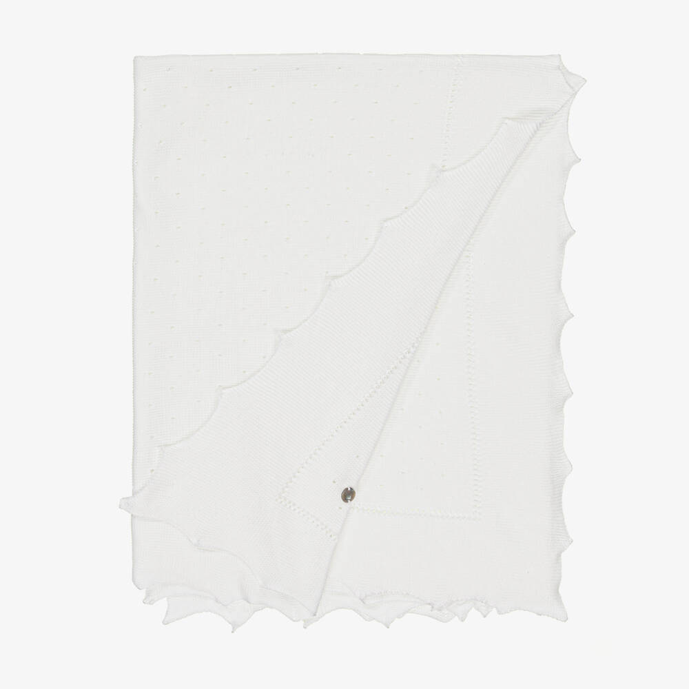 Artesanía Granlei-Boys Classic Knit Wrap White | Childrensalon Outlet