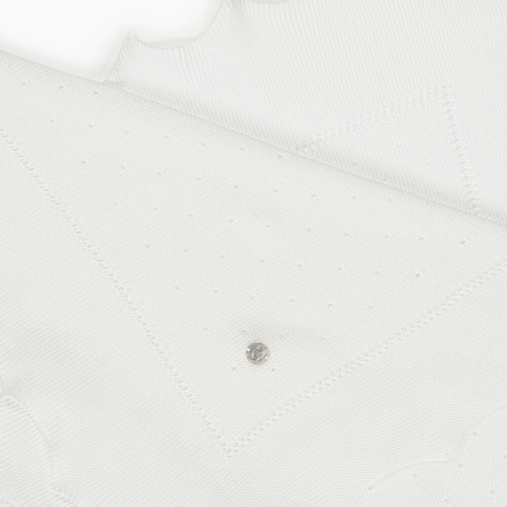 Artesanía Granlei-Boys Classic Knit Wrap White | Childrensalon Outlet