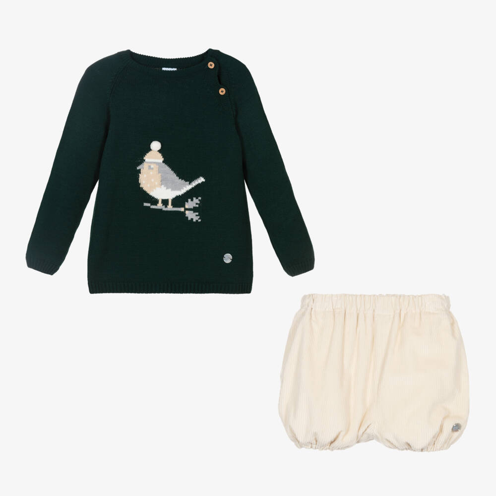 Artesanía Granlei-Boys Corduroy Robin Shorts Ensemble | Childrensalon Outlet