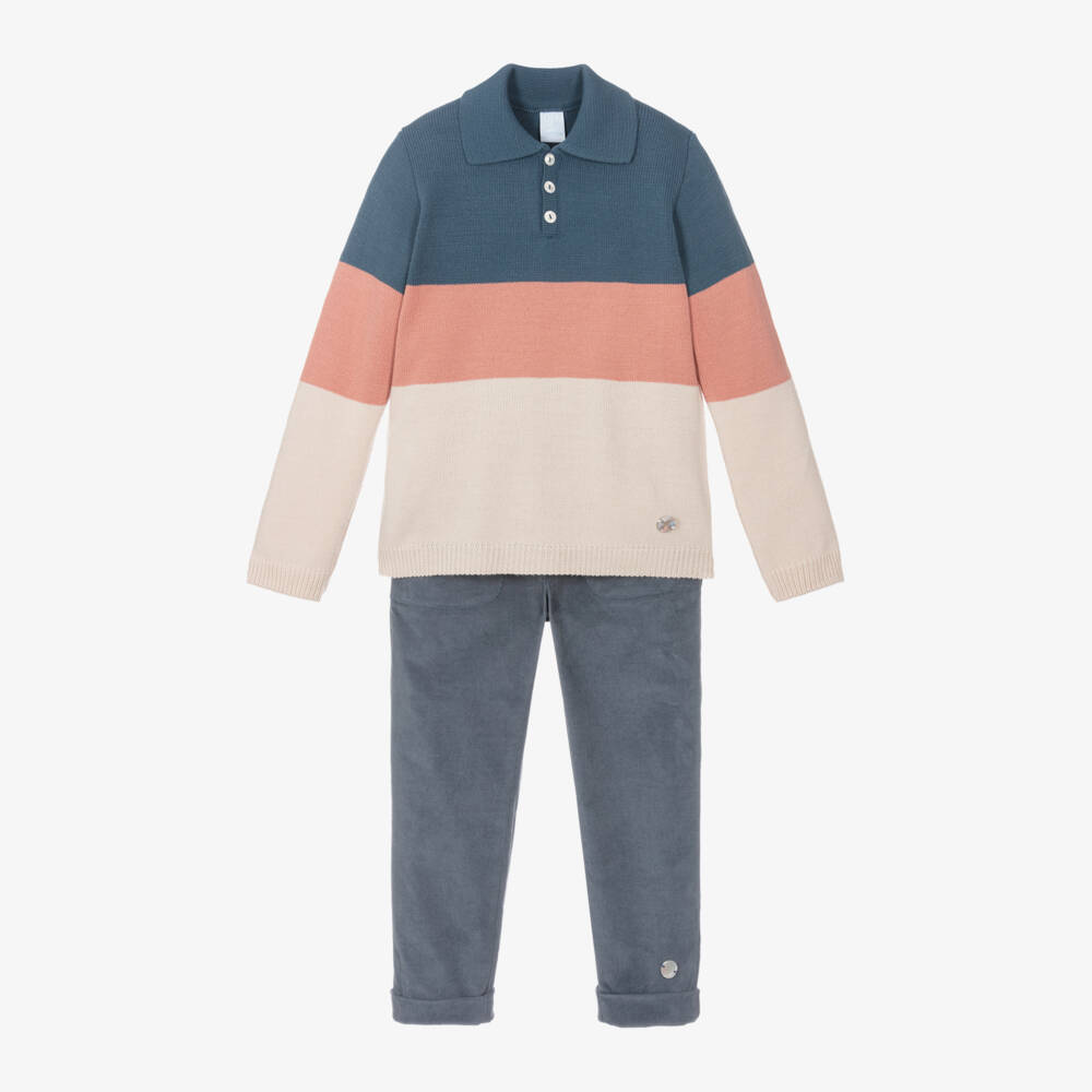 Artesanía Granlei-Boys Corduroy Trousers and Sweater Set | Childrensalon Outlet