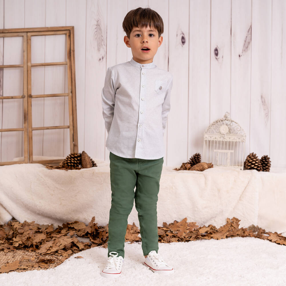 Artesanía Granlei-Boys Cotton Shirt and Trousers | Childrensalon Outlet