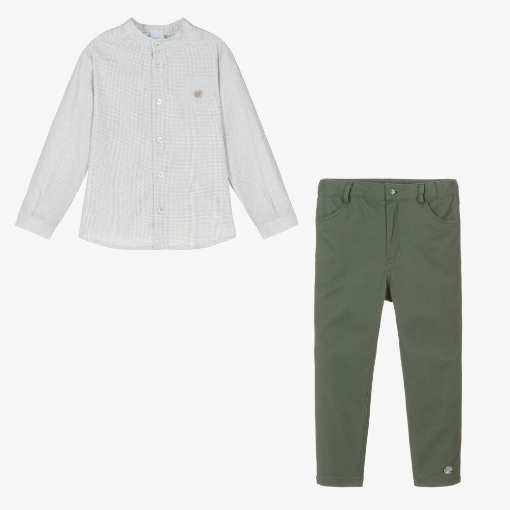 Artesanía Granlei-Boys Cotton Shirt and Trousers | Childrensalon Outlet