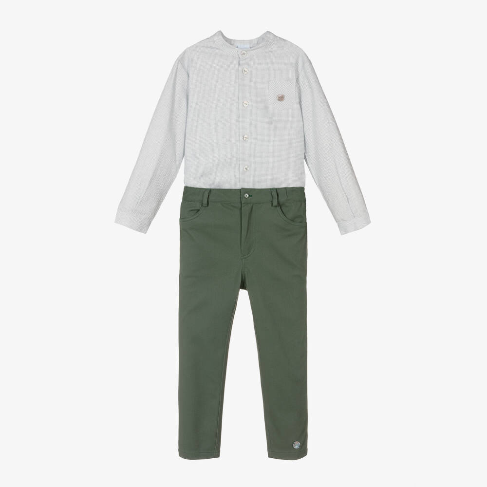 Artesanía Granlei-Boys Cotton Shirt and Trousers | Childrensalon Outlet