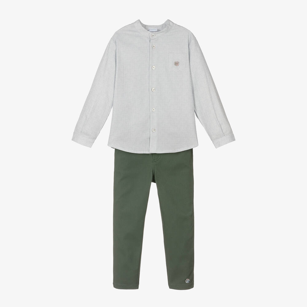 Artesanía Granlei-Boys Cotton Shirt and Trousers | Childrensalon Outlet