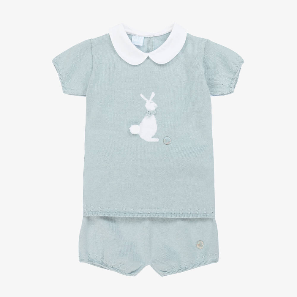 Artesanía Granlei-Boys Cozy Green Rabbit Ensemble | Childrensalon Outlet