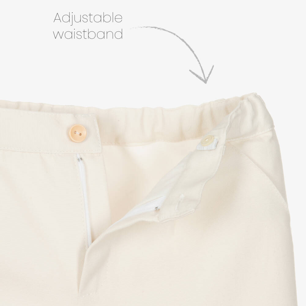 Artesanía Granlei-Boys Cream Linen-Cotton Ensemble | Childrensalon Outlet