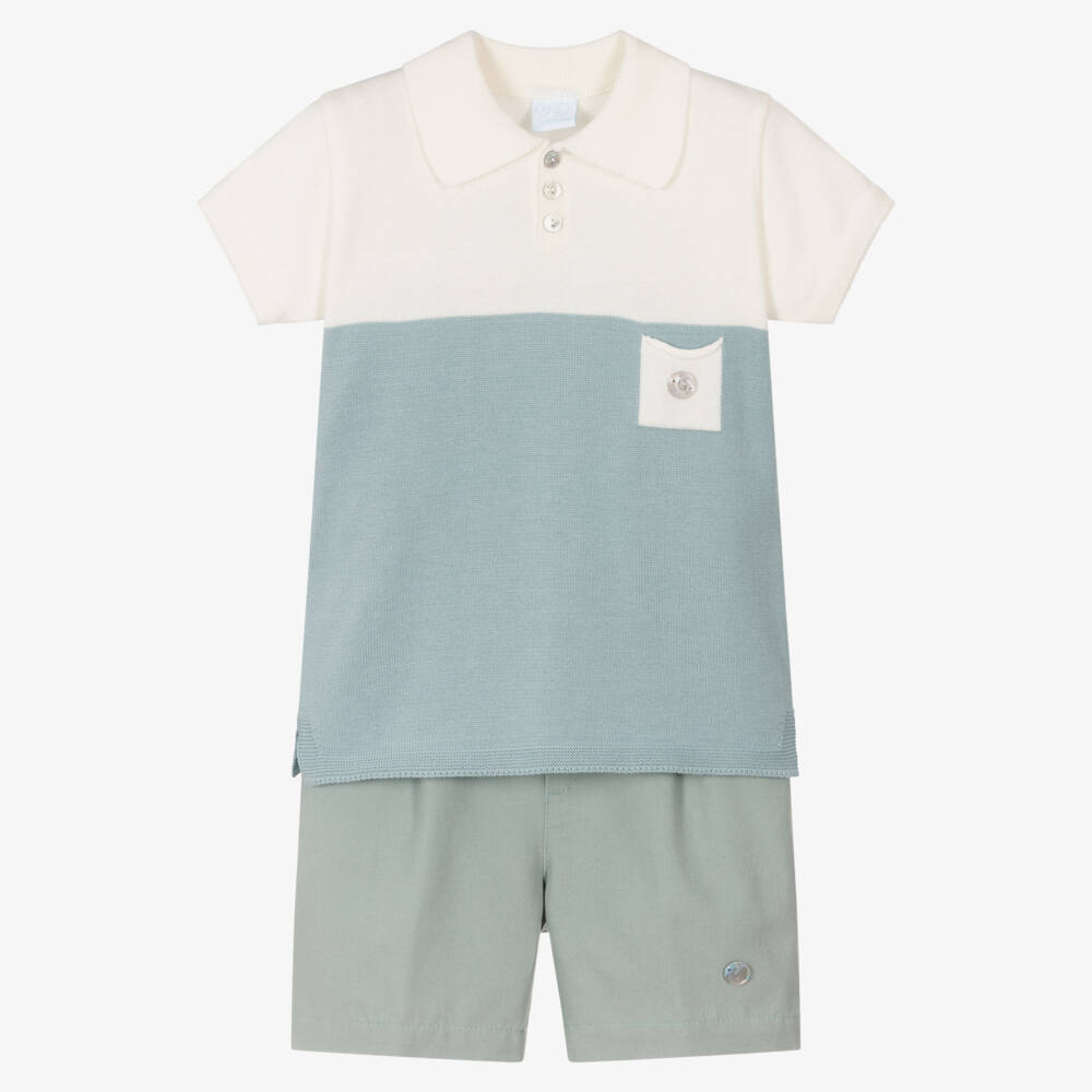 Artesanía Granlei-Элегантный зелёный и кремовый комплект для мальчиков | Childrensalon Outlet