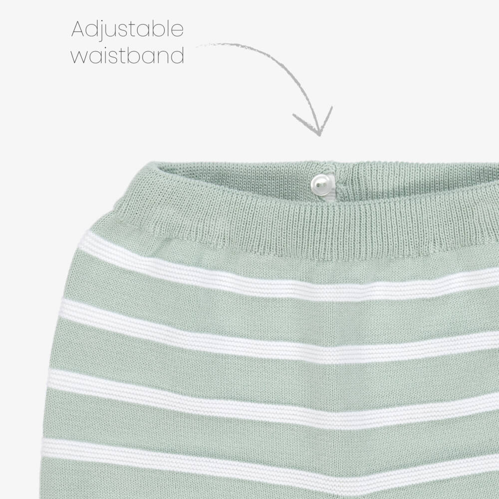 Artesanía Granlei-طقم صيفي محبوك باللون الزمردي للأولاد | Childrensalon Outlet