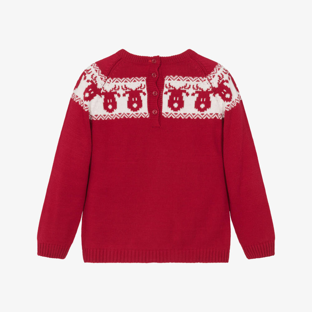 Artesanía Granlei-Boys Festive Reindeer Knit Sweater | Childrensalon Outlet
