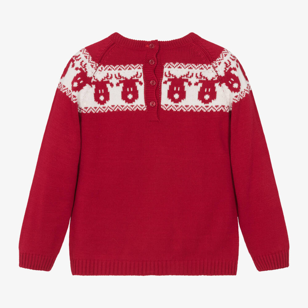 Artesanía Granlei-Boys Festive Reindeer Knit Sweater | Childrensalon Outlet