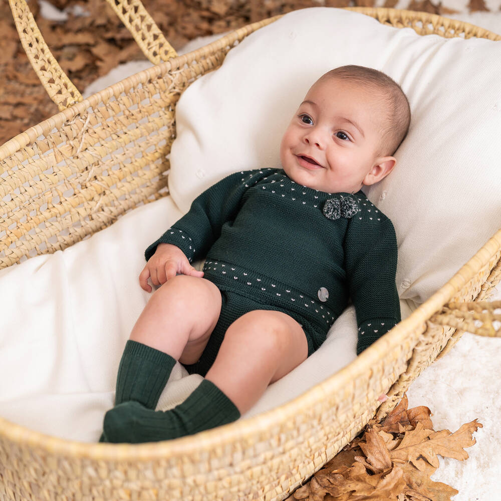 Artesanía Granlei-Boys Forest Knit Shorts Ensemble | Childrensalon Outlet