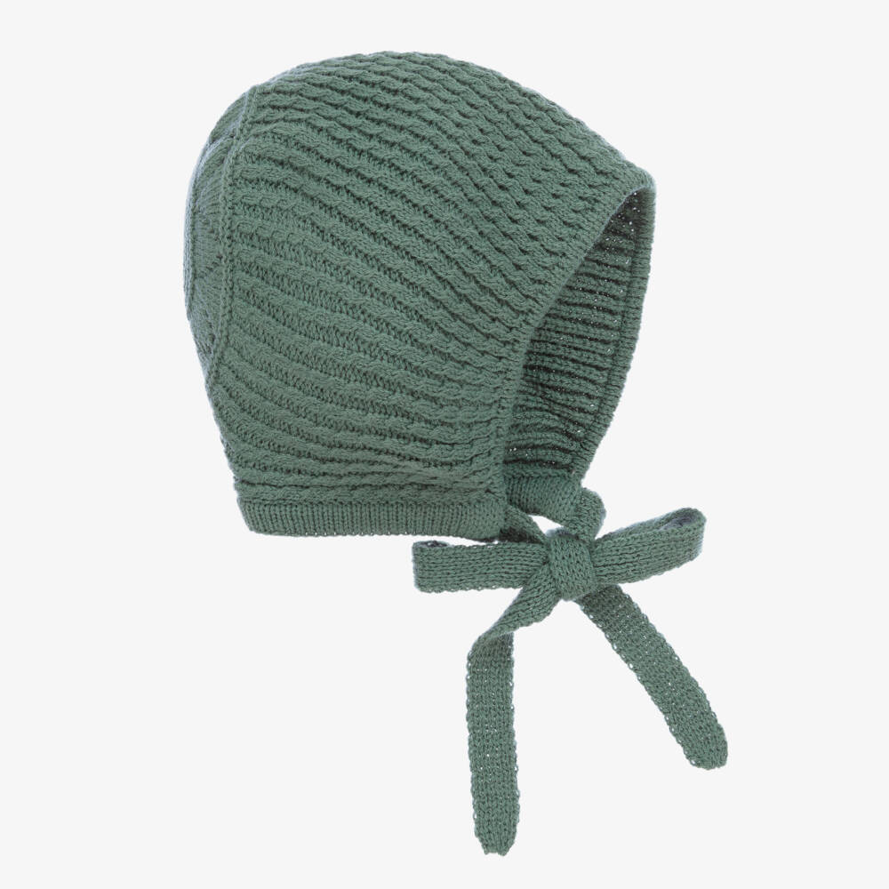 Artesanía Granlei-Boys Green Cable Knit Bonnet | Childrensalon Outlet