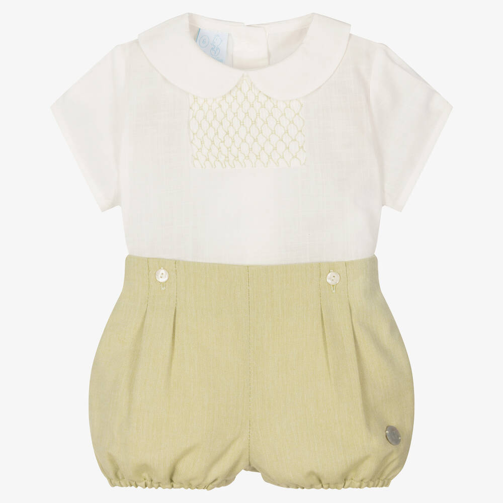 Artesanía Granlei-Зеленый костюм-бастер из хлопка | Childrensalon Outlet