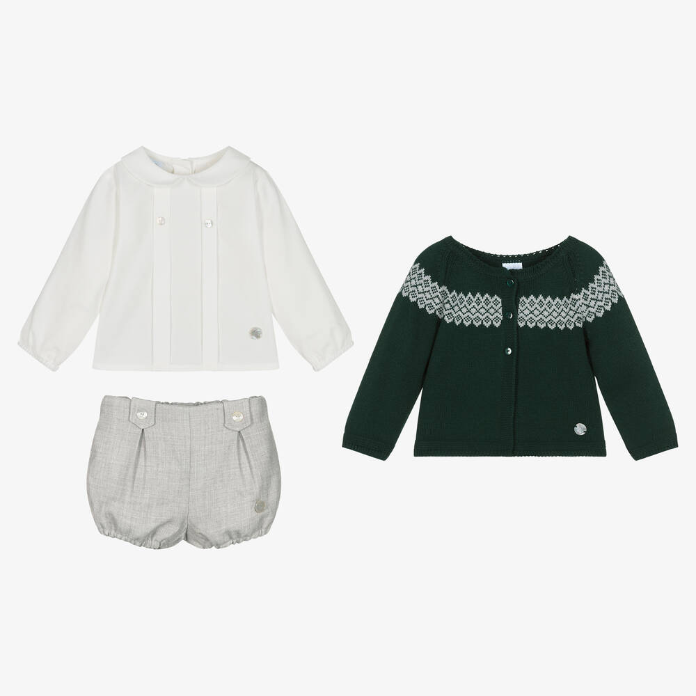 Artesanía Granlei-Зелено-серый комплект с шортами | Childrensalon Outlet