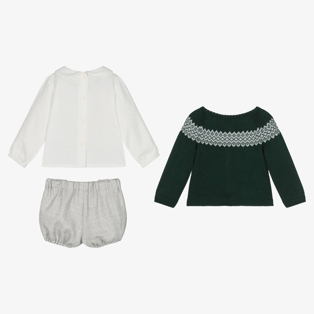 Artesanía Granlei-Зелено-серый комплект с шортами | Childrensalon Outlet
