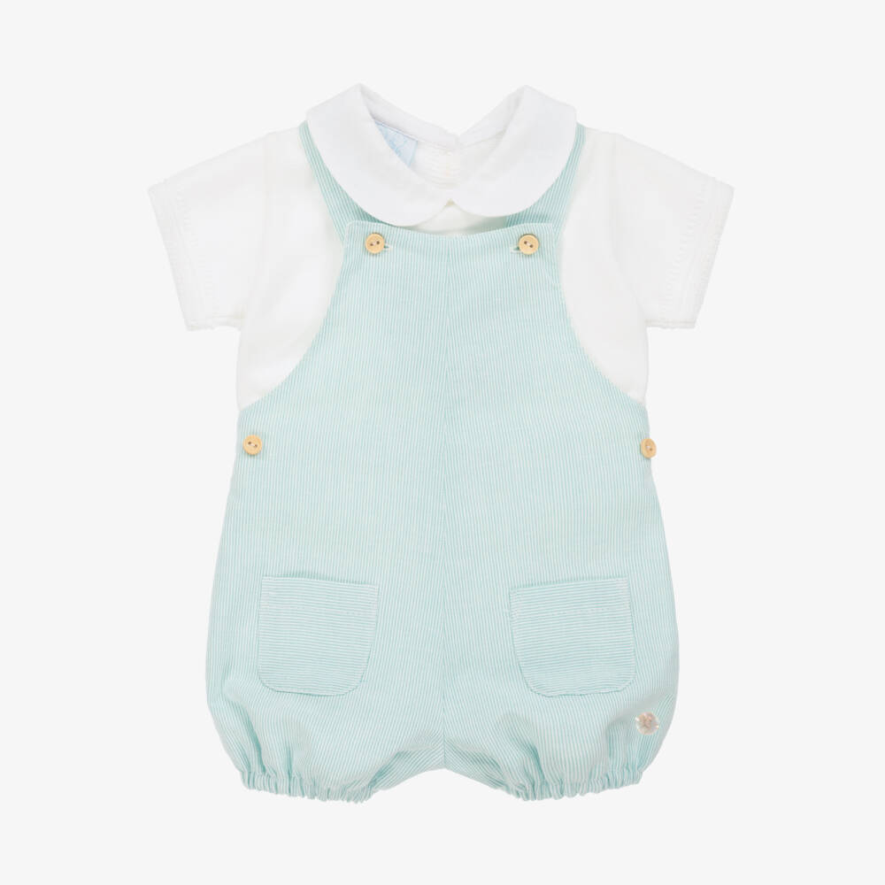 Artesanía Granlei-سالوبيت مخطط بلون أخضر للأولاد | Childrensalon Outlet