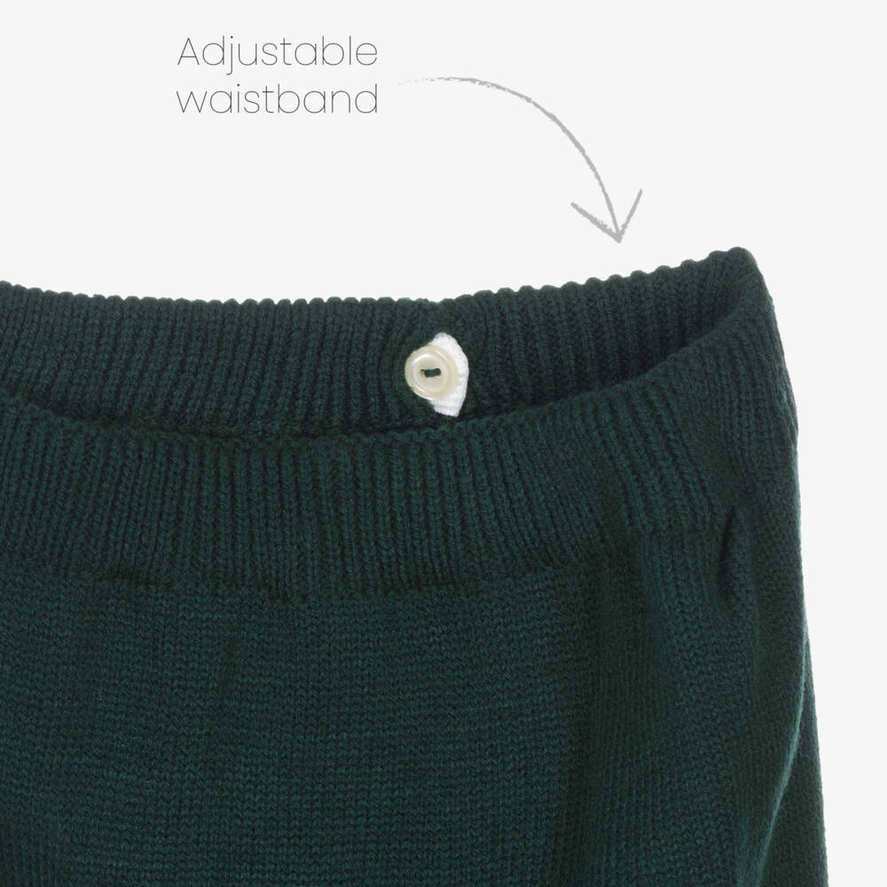 Artesanía Granlei-طقم بنطلون محبوك لون أخضر للأولاد | Childrensalon Outlet