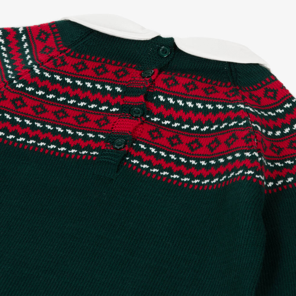 Artesanía Granlei-طقم بنطلون محبوك لون أخضر للأولاد | Childrensalon Outlet