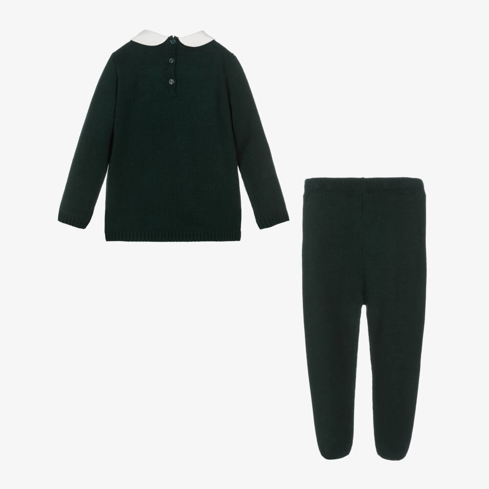 Artesanía Granlei-Boys Green Knit Trousers Outfit | Childrensalon Outlet
