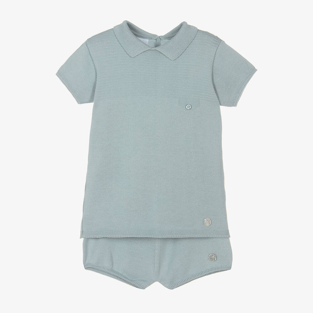 Artesanía Granlei-Зеленый трикотажный топ и шорты для мальчиков | Childrensalon Outlet