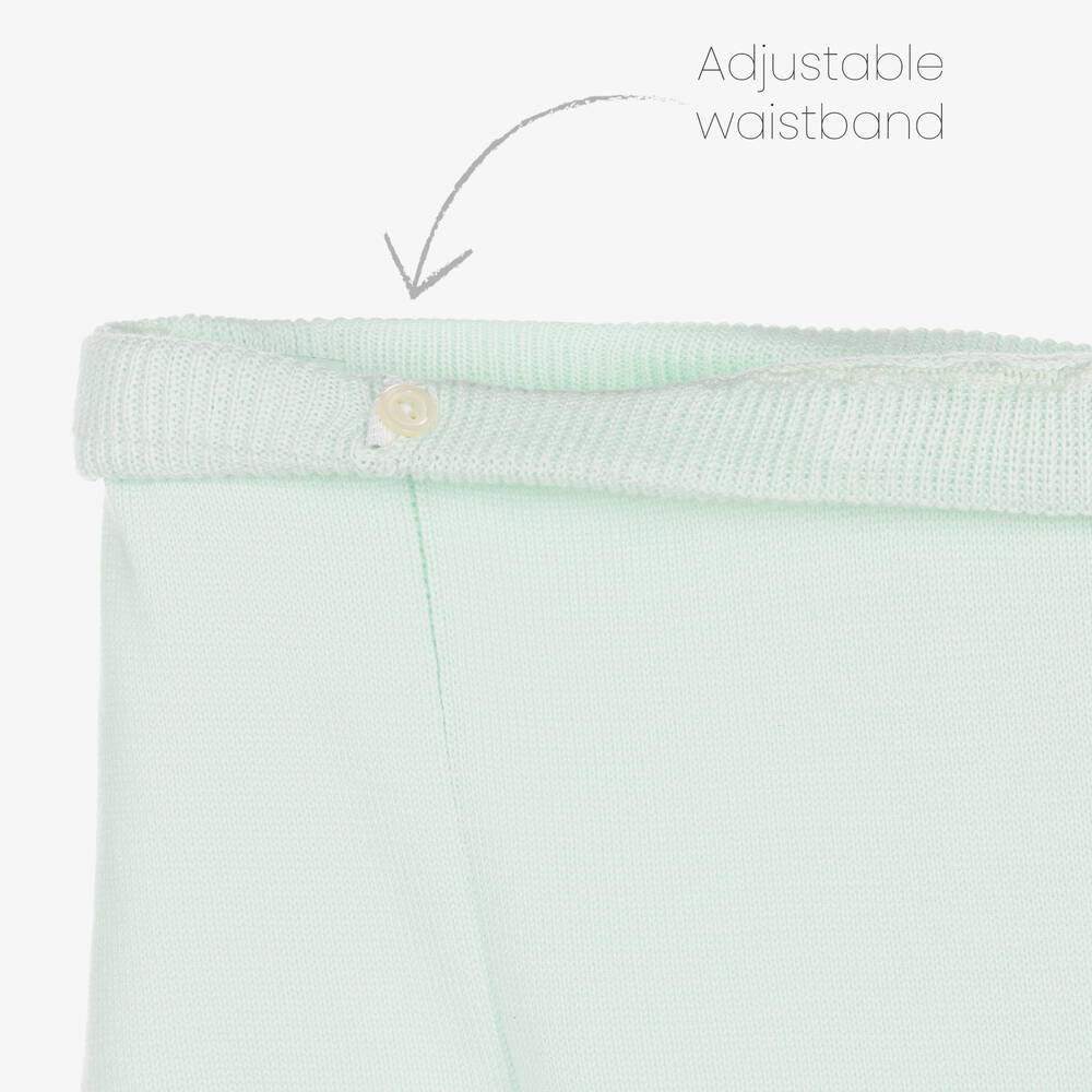 Artesanía Granlei-Boys Green Knitted Trouser Set | Childrensalon Outlet