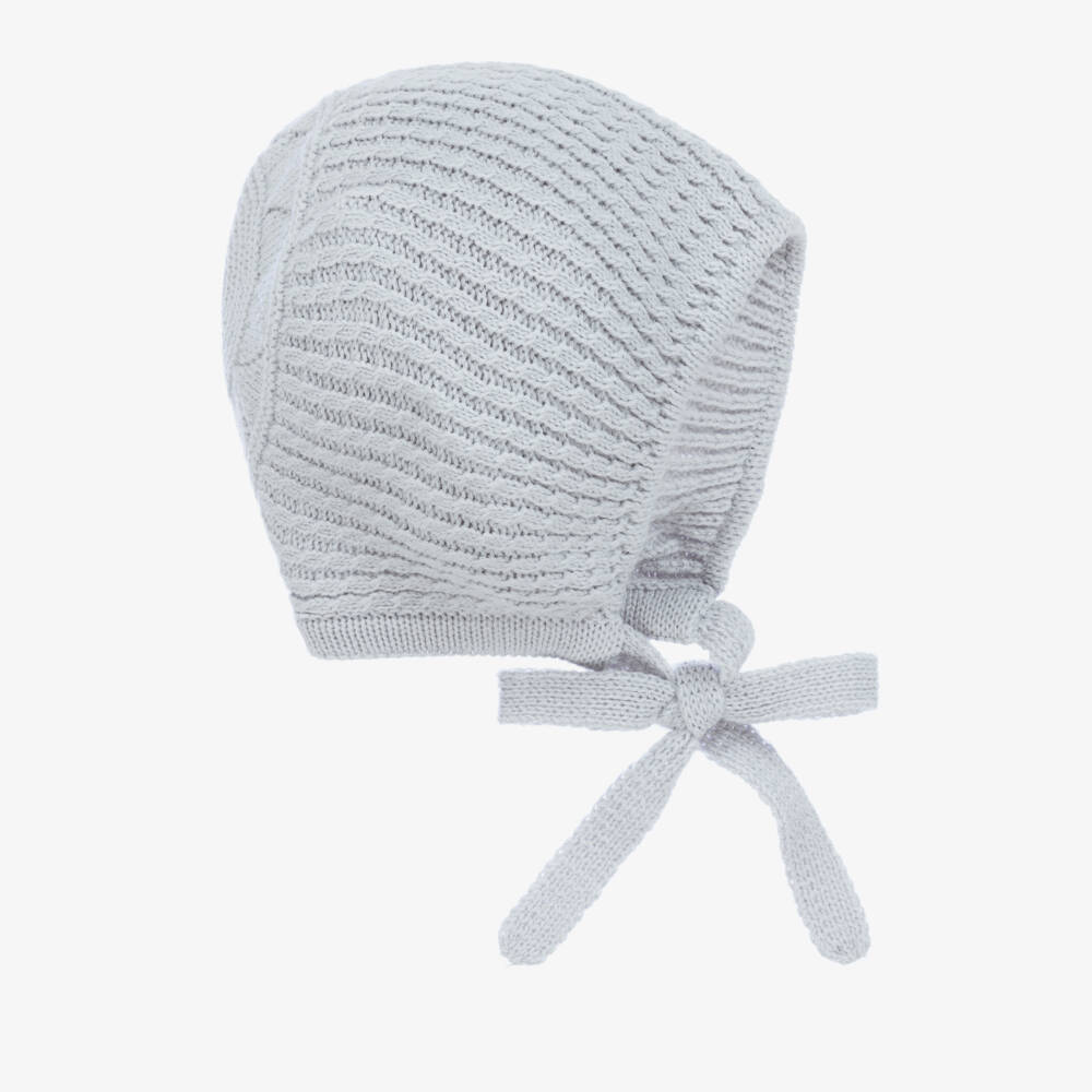Artesanía Granlei-Boys Grey Cable Knit Hat | Childrensalon Outlet
