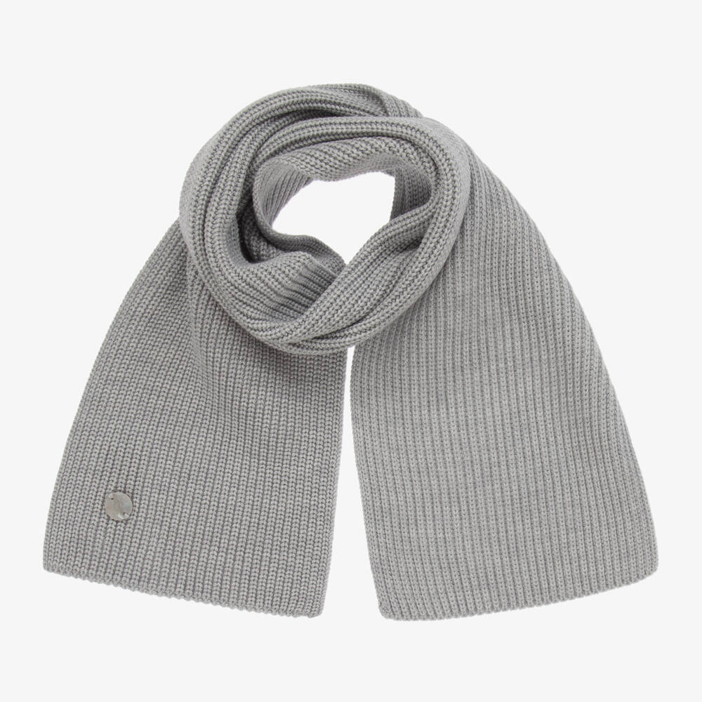 Artesanía Granlei-Boys Grey Knit Hat & Scarf Duo | Childrensalon Outlet