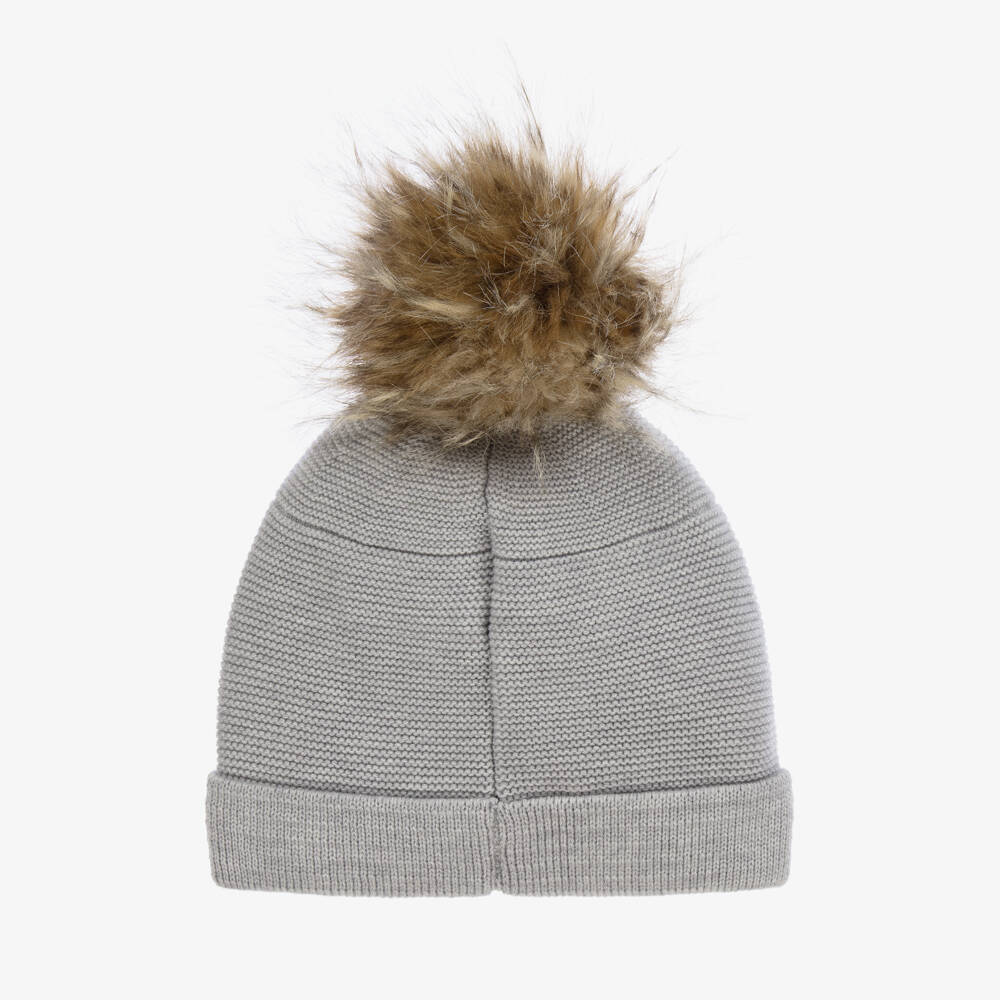 Artesanía Granlei-Boys Grey Knit Hat & Scarf Duo | Childrensalon Outlet