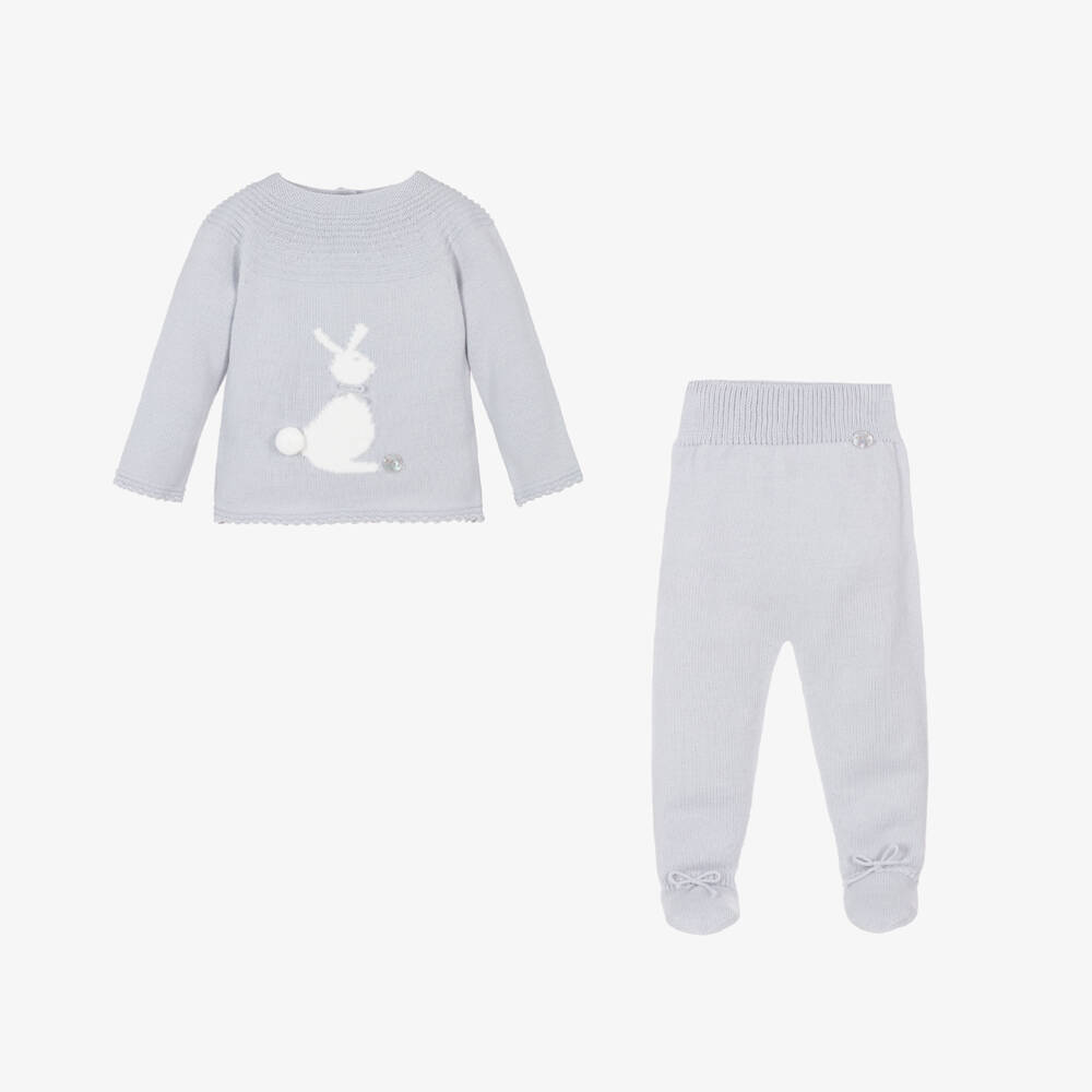 Artesanía Granlei-أفرول بيبي غرو قطعتين محبوك لون رمادي | Childrensalon Outlet