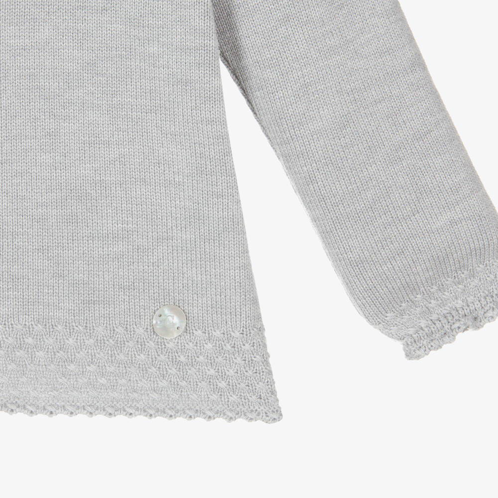 Artesanía Granlei-Boys Grey Knitted Trouser Set | Childrensalon Outlet