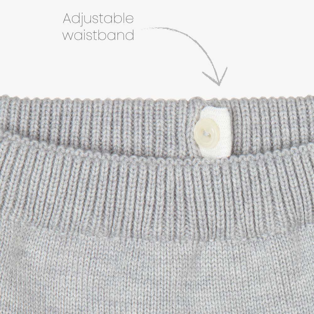 Artesanía Granlei-Boys Grey Knitted Trouser Set | Childrensalon Outlet