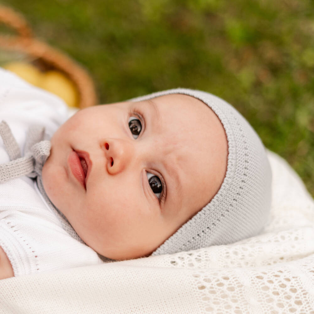 Artesanía Granlei-Boys Grey Soft Knit Cap | Childrensalon Outlet