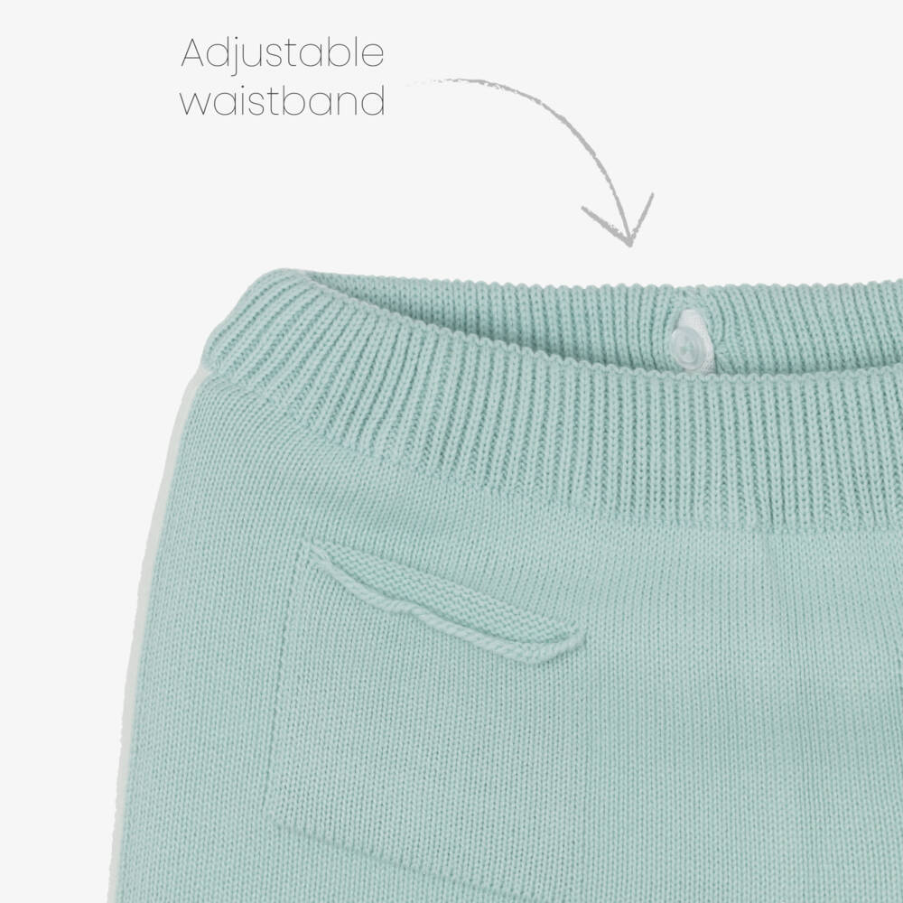 Artesanía Granlei-Boys Hooded Knit Set in Green | Childrensalon Outlet