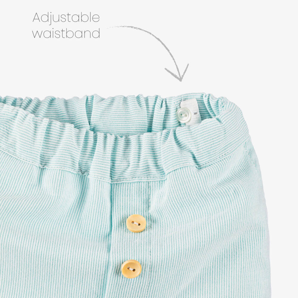 Artesanía Granlei-طقم قطني عاجي وأزرق للأولاد | Childrensalon Outlet