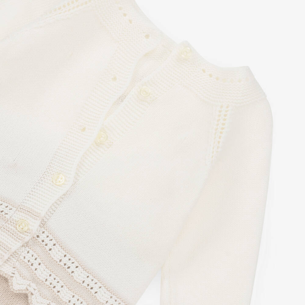 Artesanía Granlei-Boys Ivory Knit Babygrow Set | Childrensalon Outlet