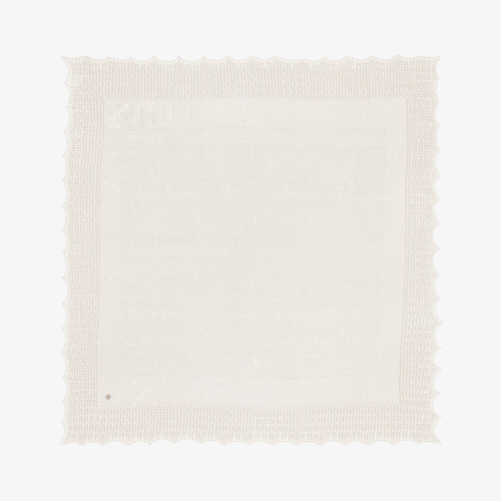 Artesanía Granlei-Boys Ivory Knit Blanket Shawl | Childrensalon Outlet