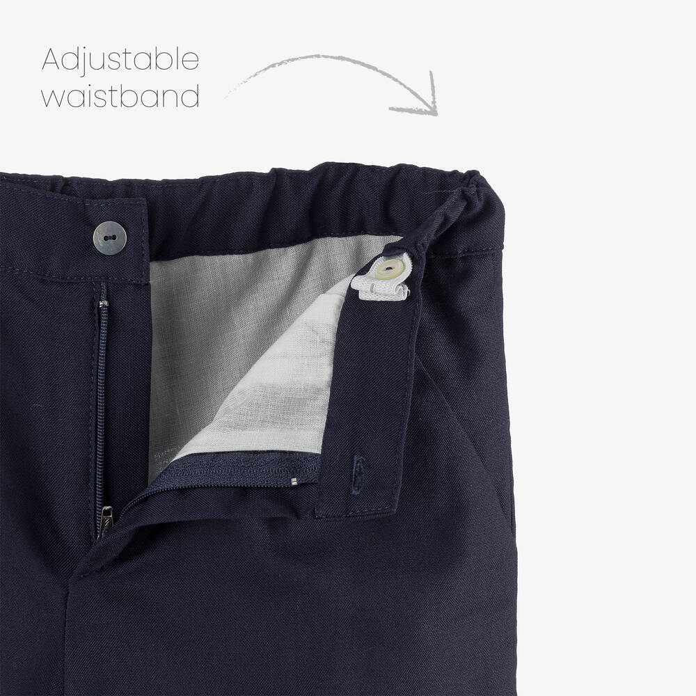 ارتيزانيا  غرانلي-طقم شورت قطن لون عاجي وكحلي للأولاد | Childrensalon Outlet