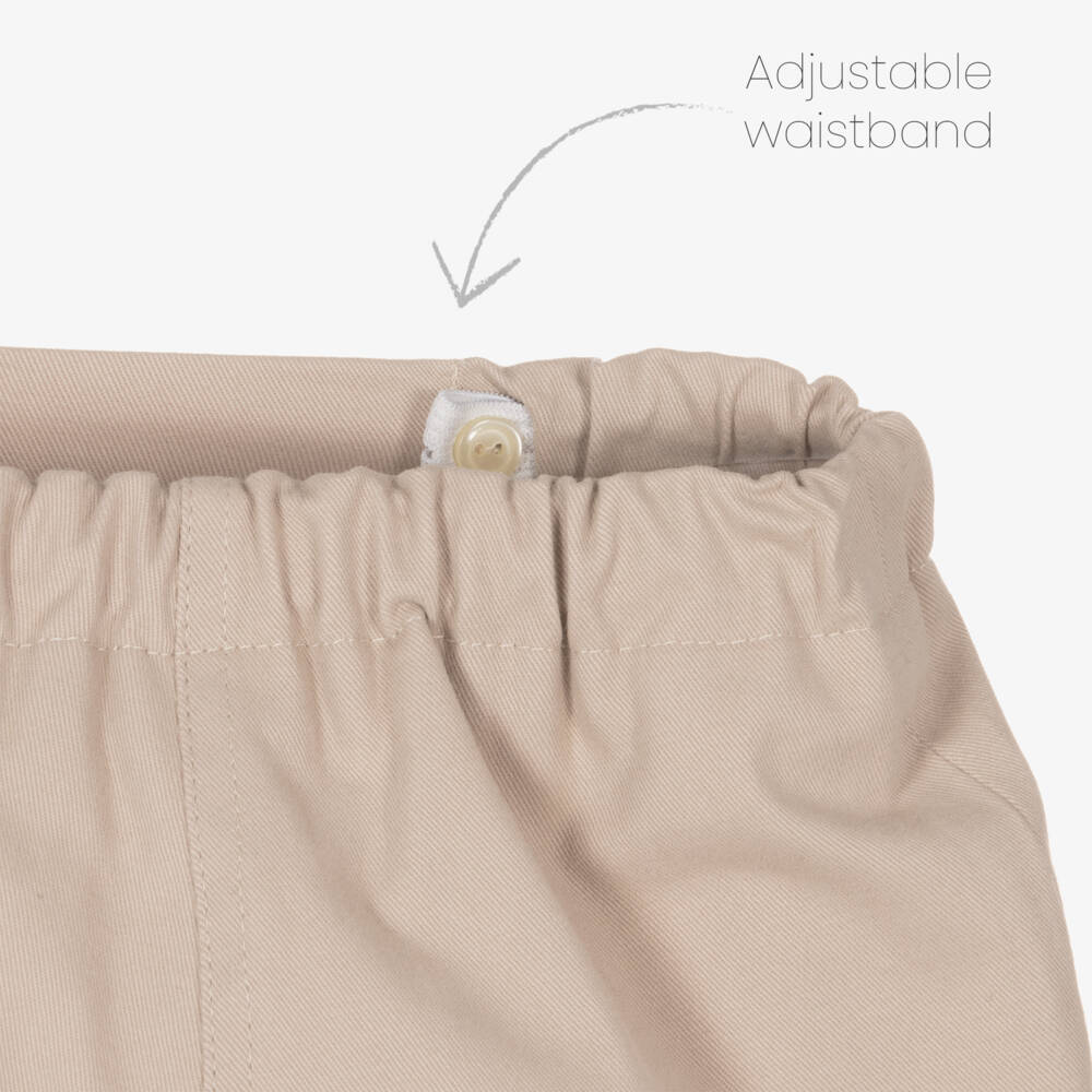 Artesanía Granlei-Boys Ivory Teddy Shorts Ensemble | Childrensalon Outlet