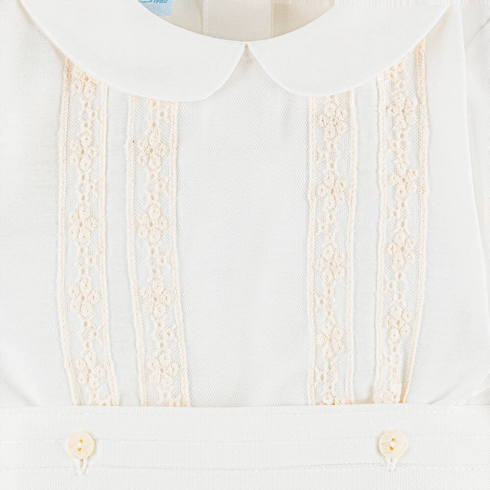 Artesanía Granlei-Boys Ivory Tulle Buster Outfit | Childrensalon Outlet