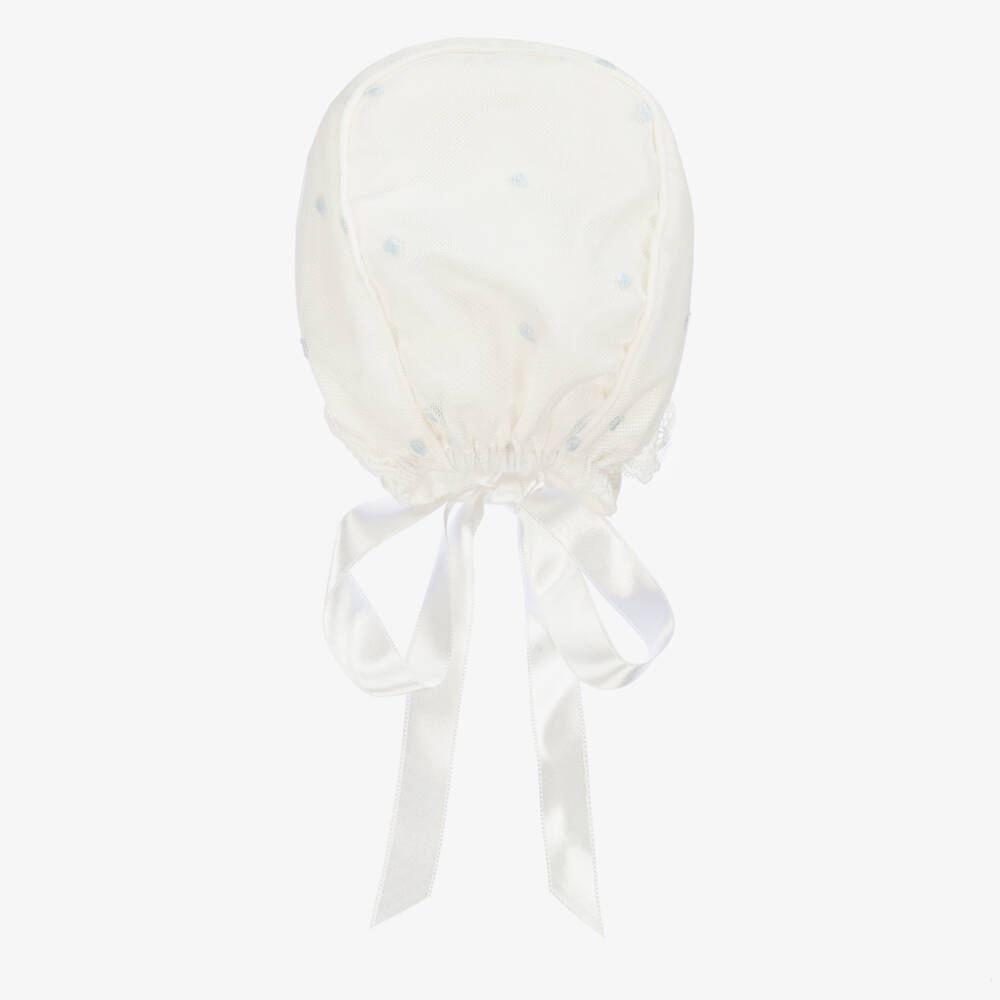 Artesanía Granlei-Boys Ivory Tulle Lace Bonnet | Childrensalon Outlet
