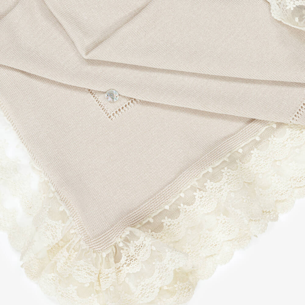 Artesanía Granlei-Boys Light Beige Lace-Adorned Cover | Childrensalon Outlet