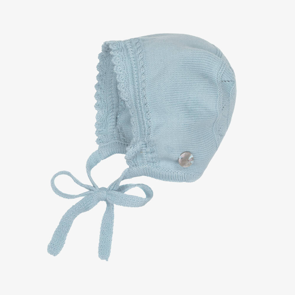 Artesanía Granlei-Boys Light Blue Knit Babysuit Set | Childrensalon Outlet