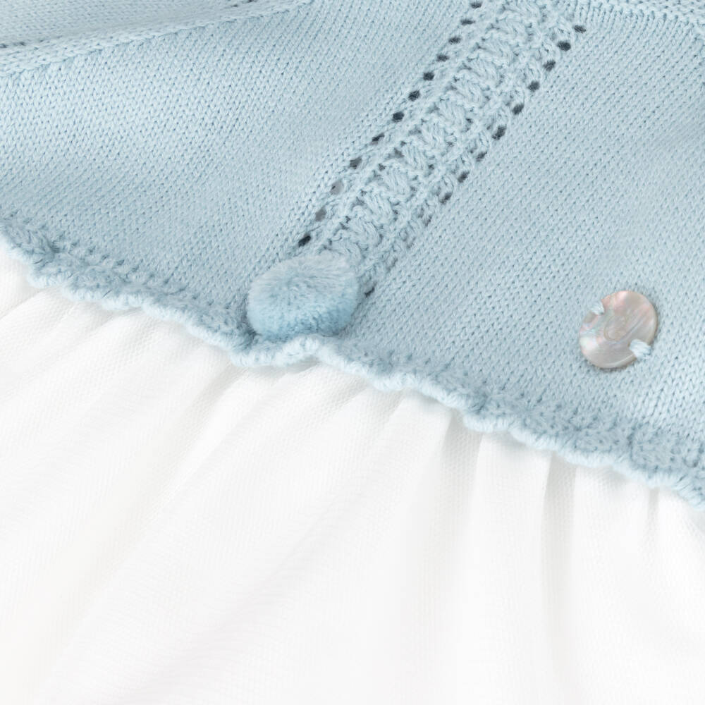 Artesanía Granlei-Boys Light Blue Knit Babysuit Set | Childrensalon Outlet